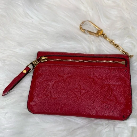 🔥Authentic Louis Vuitton Monogram Red Empreinte Key Cles - Picture 12 of 13